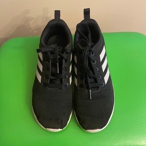 Girls adidas black running shoes